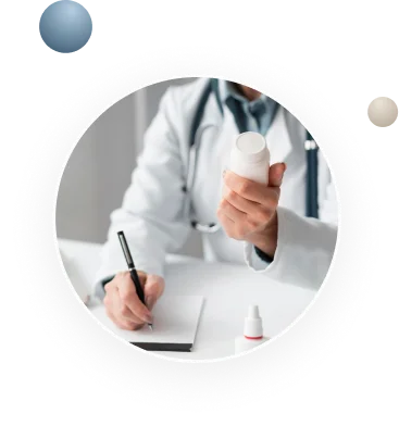 Clinician writing up a treatment plan